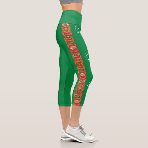 Leggings Capri Bandera de Turkmenistán