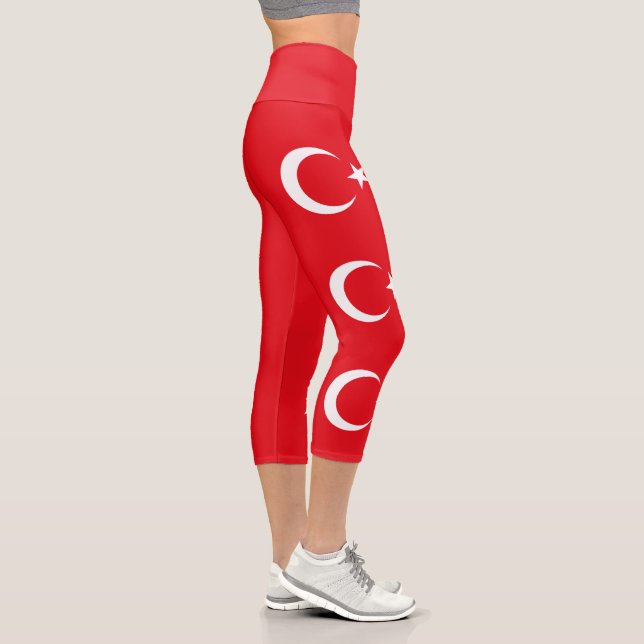 Leggings Capri Bandera de Turquía (Derecha)