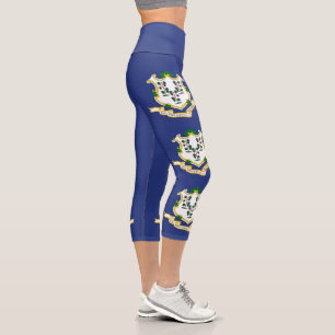 Leggings Capri Bandera del estado de Connecticut