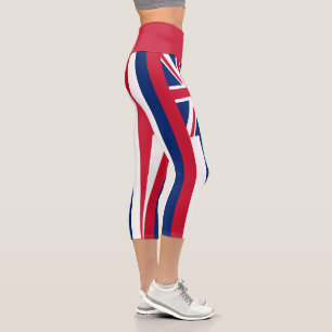 Leggings Capri Bandera del Estado de Hawái