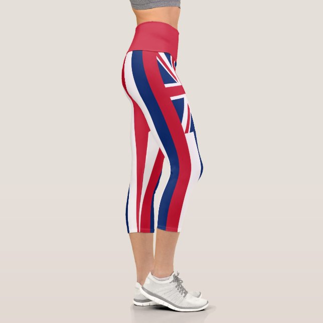 Leggings Capri Bandera del Estado de Hawái (Derecha)