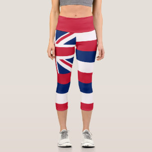 Leggings Capri Bandera del Estado de Hawái