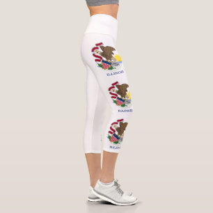 Leggings Capri Bandera del estado de Illinois