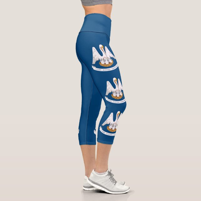 Leggings Capri Bandera del estado de Louisiana (Derecha)
