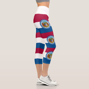 Leggings Capri Bandera del Estado de Misuri