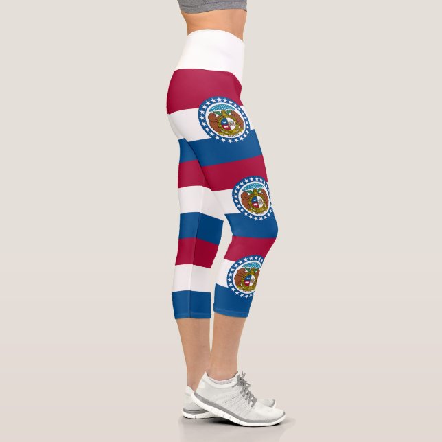Leggings Capri Bandera del Estado de Misuri (Derecha)