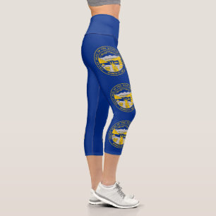 Leggings Capri Bandera del Estado de Nebraska