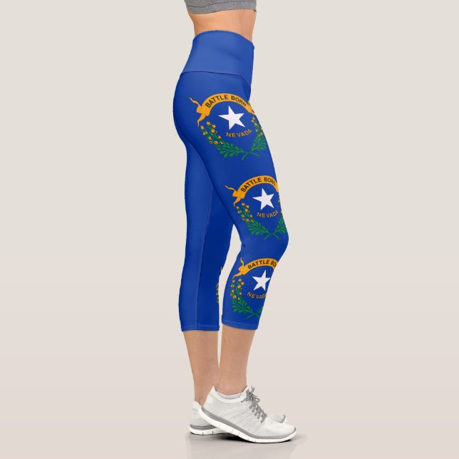 Leggings Capri Bandera del estado de Nevada (Derecha)