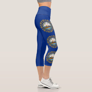 Leggings Capri Bandera del estado de New Hampshire