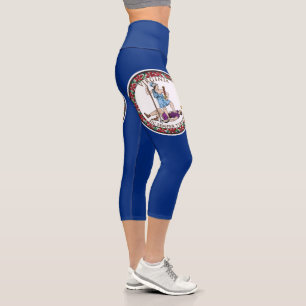 Leggings Capri Bandera del estado de Virginia