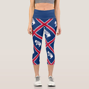 Leggings Capri Bandera del estado de Wyoming