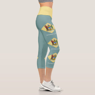 Leggings Capri Bandera del estado Delaware