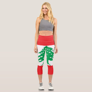 Leggings Capri Bandera del Líbano