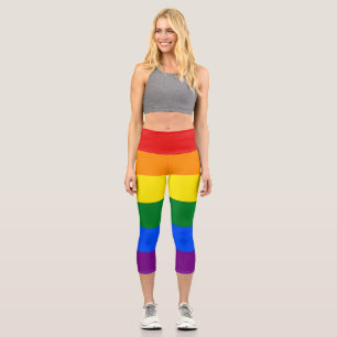 Leggings Capri Bandera del Orgullo Iris