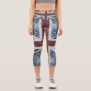 Leggings Capri Bandera del Reino Unido La cosecha rusa choca con 