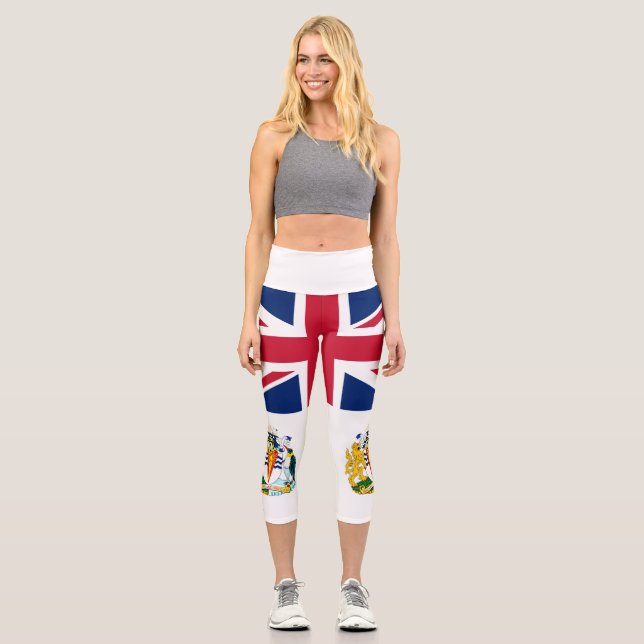 Leggings Capri Bandera del Territorio Antártico Británico (Anverso)