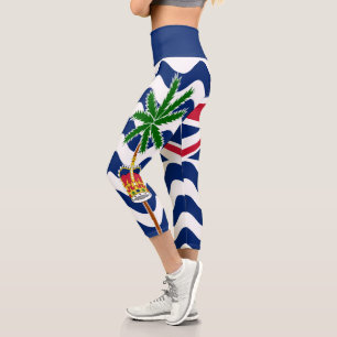 Leggings Capri Bandera del Territorio Británico del Océano Índico