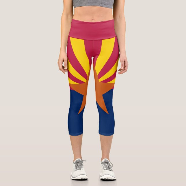 Leggings Capri Bandera Estatal de Arizona (Anverso)