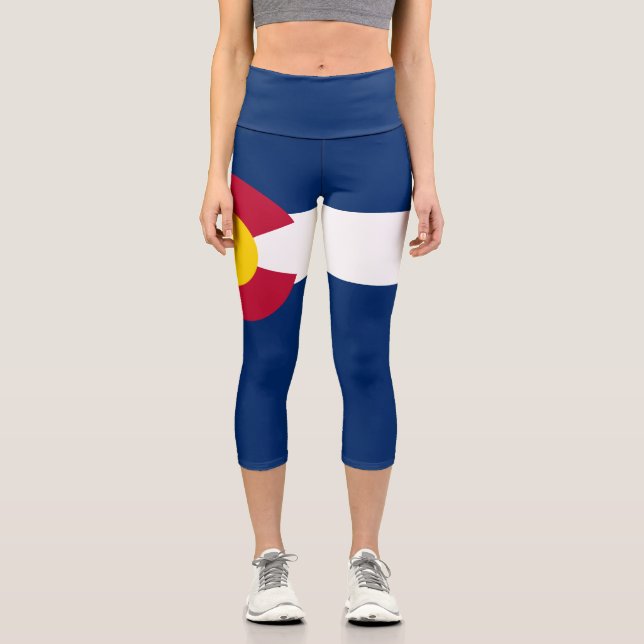 Leggings Capri Bandera Estatal de Colorado (Anverso)