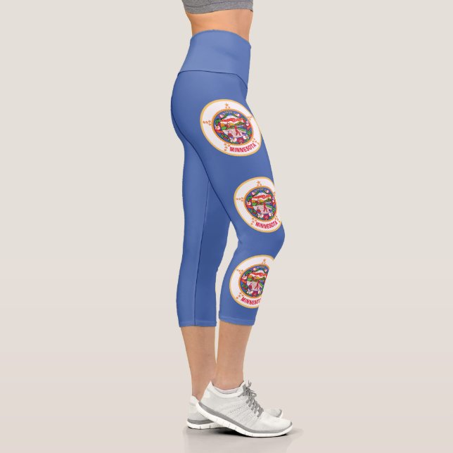 Leggings Capri Bandera estatal de Minnesota (Derecha)