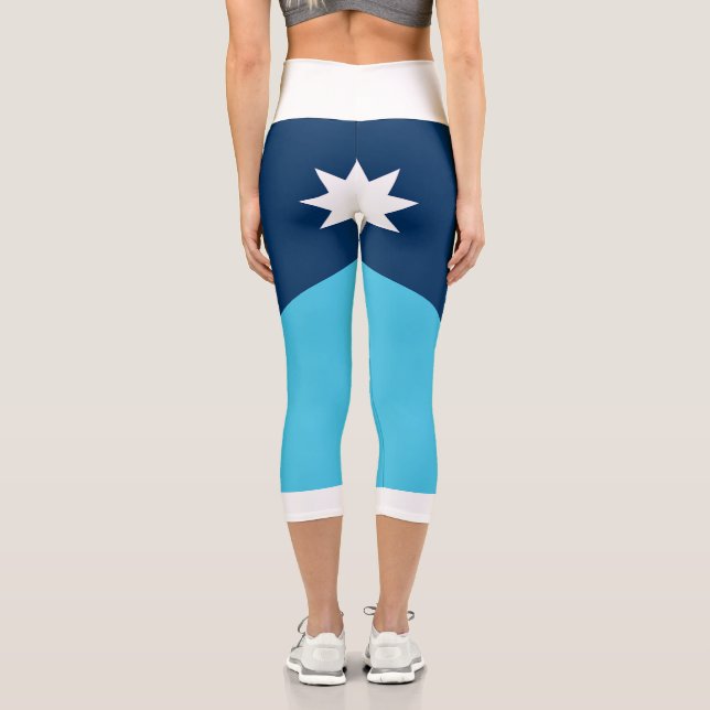 Leggings Capri Bandera estatal de Minnesota (Reverso )