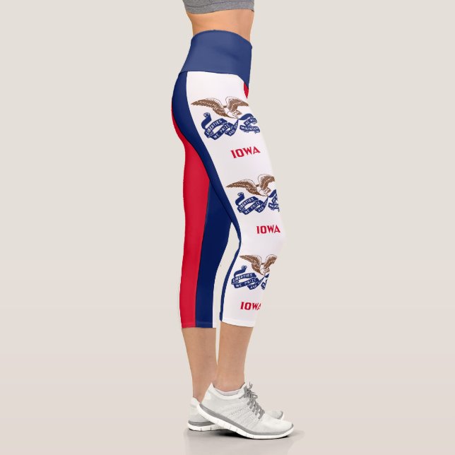 Leggings Capri Bandera Estatal Iowa (Derecha)