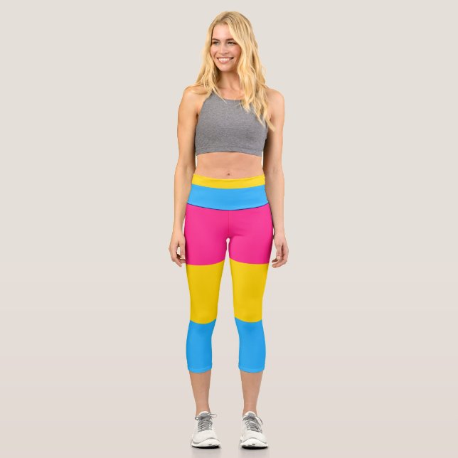 Leggings Capri Bandera Pansexual (Anverso)