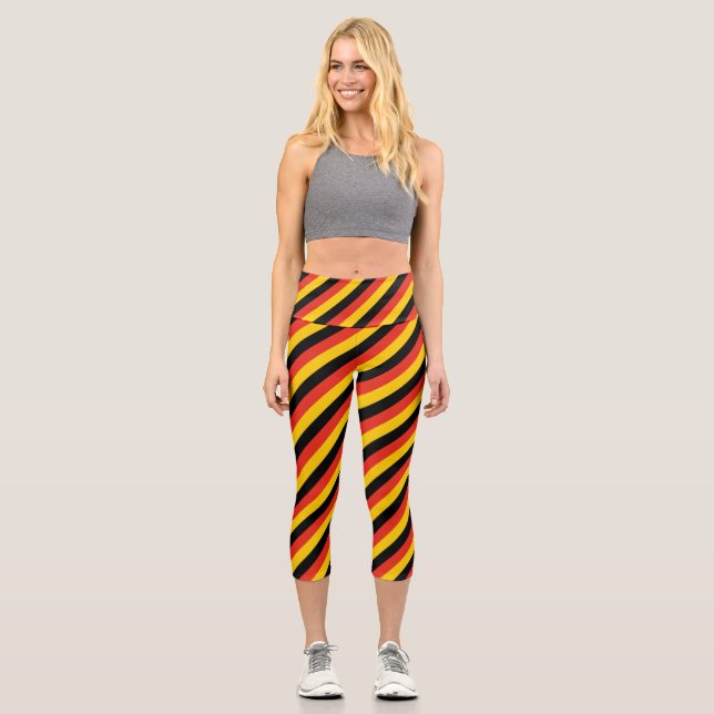 Leggings Capri Bandera Patriótica Alemana (Anverso)