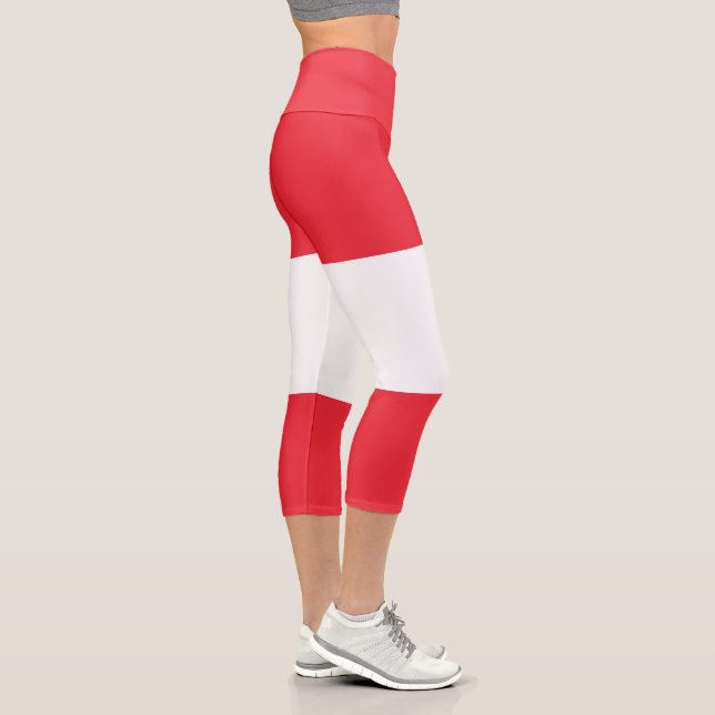Leggings Capri Bandera patriótica austríaca (Derecha)