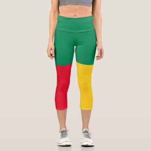 Leggings Capri Bandera patriótica de Benín