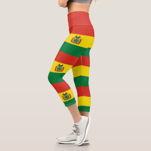 Leggings Capri Bandera patriótica de Bolivia