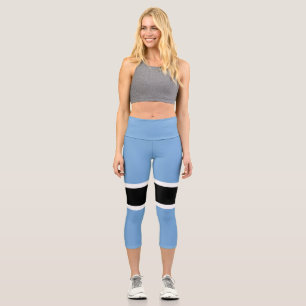 Leggings Capri Bandera patriótica de Botsuana