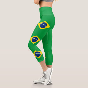 Leggings Capri Bandera Patriótica de Brasil