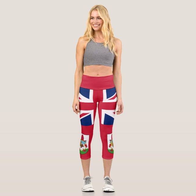 Leggings Capri Bandera patriótica de las Bermudas (Anverso)
