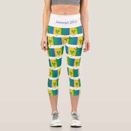 Leggings Capri BANDERA personalizado Patriótica ST VINCENT