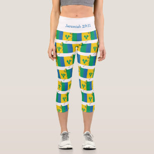 Leggings Capri BANDERA personalizado Patriótica ST VINCENT