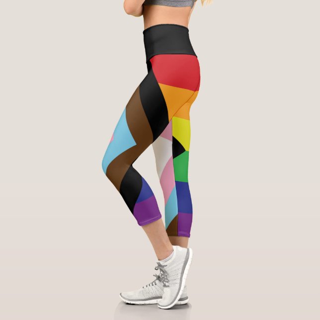 Leggings Capri Bandera progresista LGBTQIA (Izquierda)