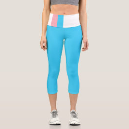 Leggings Capri Bandera transgénero personalizada