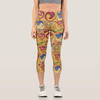Leggings Capri Banderas/Perros, Deers, Falcones, Patos