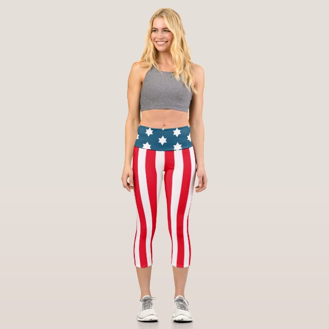 Leggings Capri Banner Starspangled (Anverso)