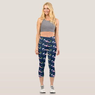Leggings Capri Barco de cohetes en ilustracion de personalizado e