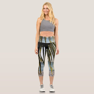 Leggings Capri Barras de playa caribeñas #6 #tropical #wall #art