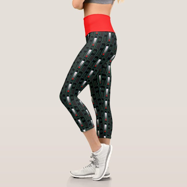 Leggings Capri Batería QEPD Capris De Yoga Con Alto Descanso (Izquierda)