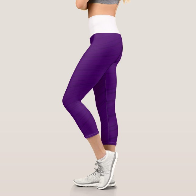 Leggings Capri Bello Morado Y Blanco (Izquierda)