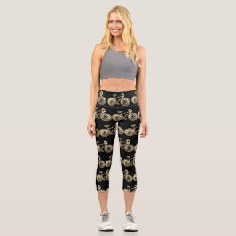 Leggings Capri Bicicletas Ciclismo Sepia Negra 4Sara