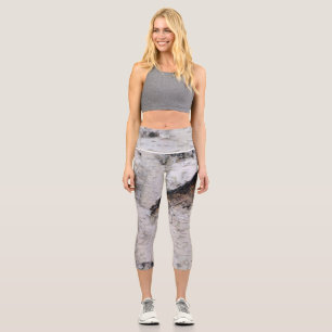 Leggings Capri Birch bark pattern
