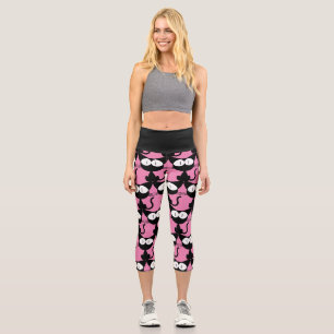 Leggings Capri BLACK CAT High Waisted Capris PANGINGS