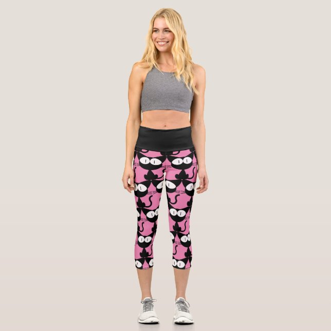 Leggings Capri BLACK CAT High Waisted Capris PANGINGS (Anverso)