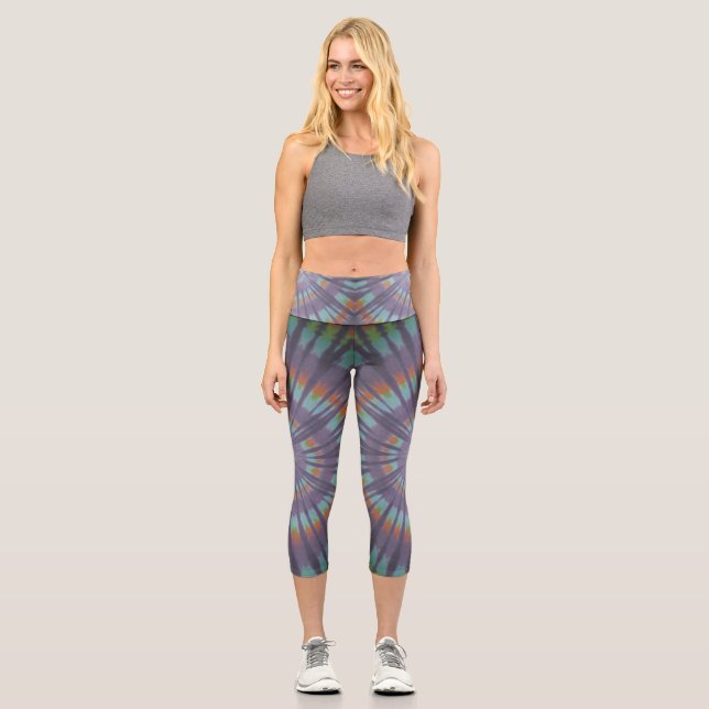 Leggings Capri Black Tie Dye (Anverso)