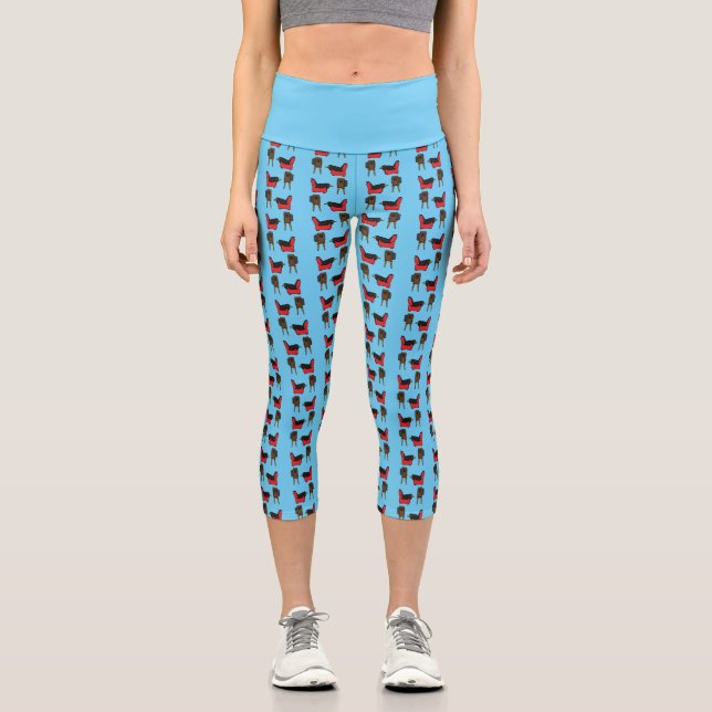 Leggings Capri Blackbird Sleeping in Front of the TV Comic  (Anverso)